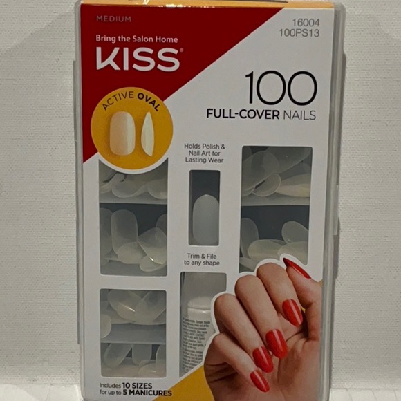 KISS 100 Medium Full Cover Nails with Nail Glue. - Picture 2 of 5